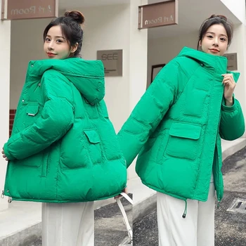 Women Winter Down Padded Jacket Women Hooded Parkas Coat 2022 Winter New Thick Warm Cotton Coat Winter Jacket Female Outwear 1