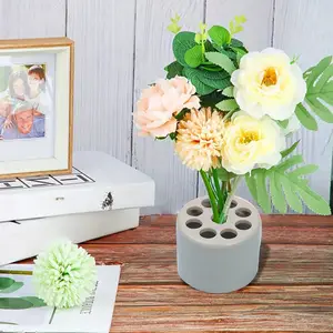 Flores secas con jarrones de vidrio para casa de muñecas, modelo de flores  en miniatura, adornos para el hogar, accesorios de decoración, 1/12 -  AliExpress