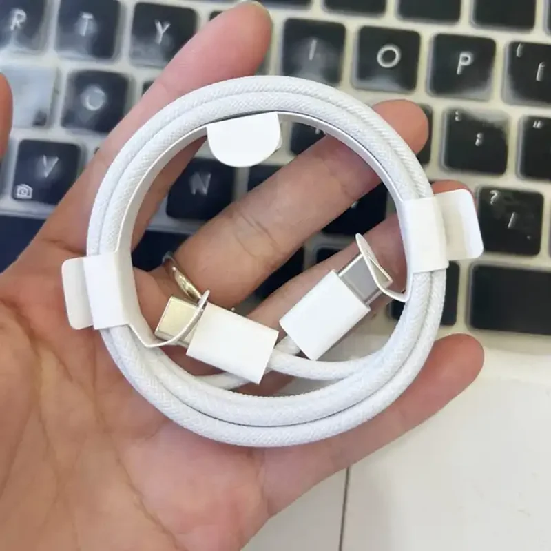 

10pcs/lot Braided Cable 60W USB-C Charge Cable 1M 2M For iPhone 15 15Pro Max Type-C Fast Charging Cable With Original Box