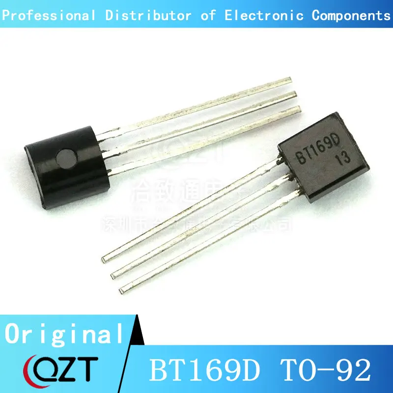 100pcs/lot BT169D TO92 BT169 0.8A 400V TO-92 chip New spot 20 50 100pcs lot tl431 to92 tl431a to 92 regulator tube triode new and original ic chipset