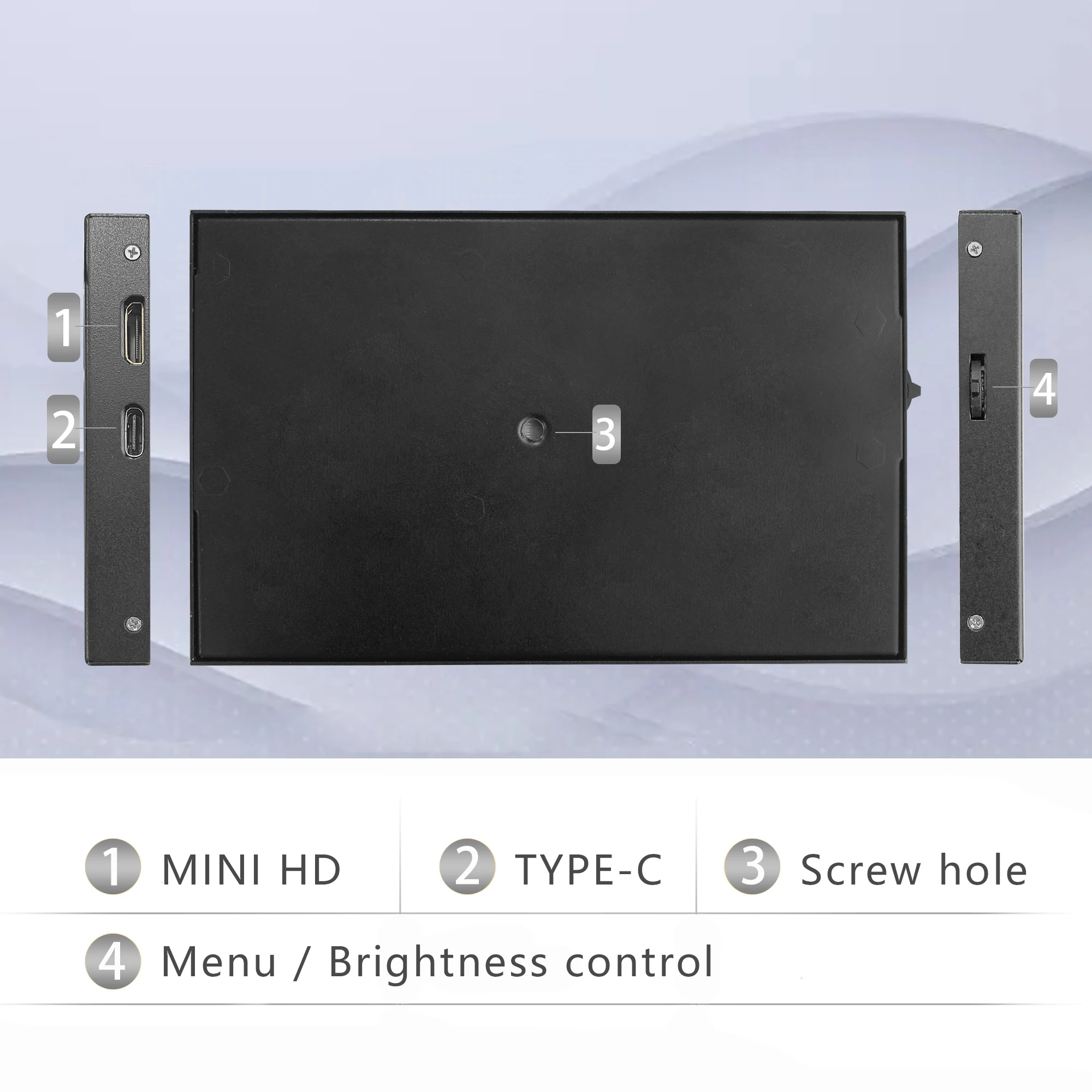ȭ HDMI 100% sRGB ÷, IPS , CŸ ̽, ġ ޴ ÷, 5 ġ 1024*600
