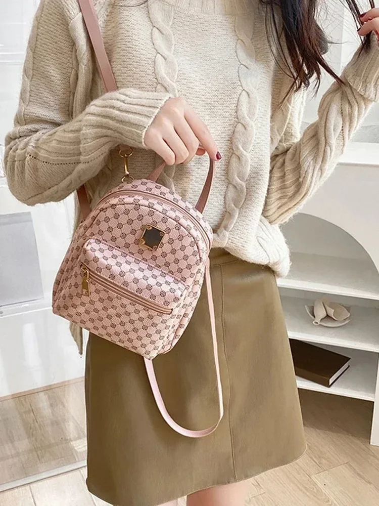 Women's Handbag Single Shoulder Crossbody Bag Double Shoulder Backpack Fashion All-matching Large Capacity Leisure Backpack - 6