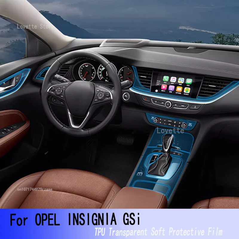 For OPEL INSIGNIA GSi(2020-2023) Car Interior Gearpanel Dashboard Gps  Navigation Screen Transparent TPU Protective Film