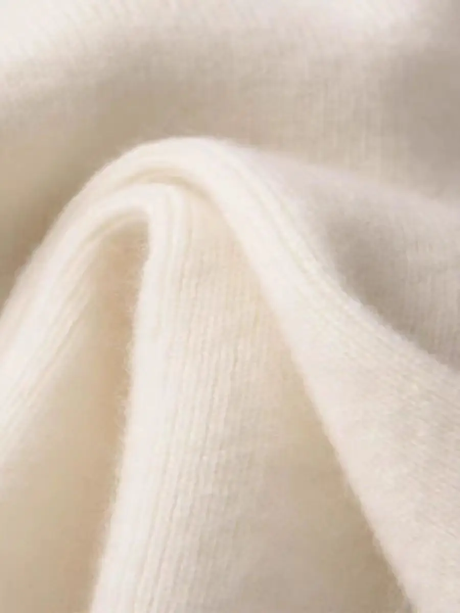 Soft waxy 100% cashmere wide-leg pants women's drooping feeling lazy wind knitted straight pants padded outer pants in autumn an 2