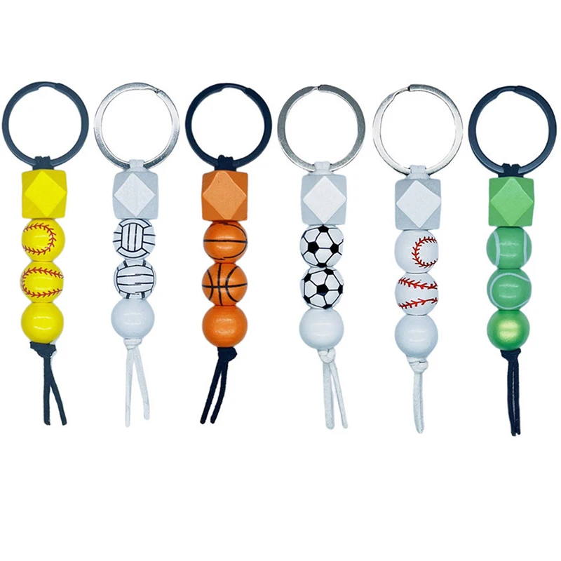 

Basketball Football Keychain Tennis Volleyball Baseball Pendant Key Ring Backpack Car Charms Decoration Bag Accessories