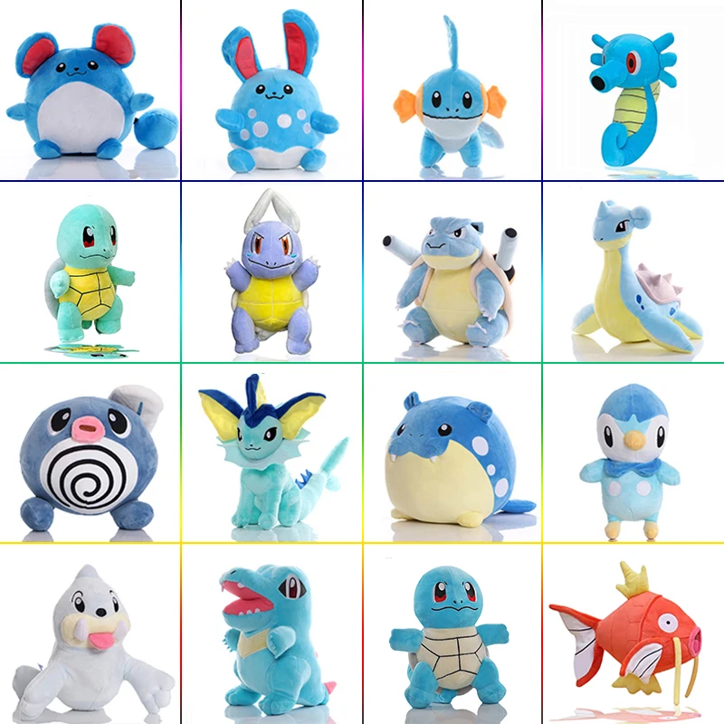 20 cm Pokémon Squirtle Marill Pikachu Puppe Anime Pokemon Azumaril Blastoise Poliwag Lapras Spheal Plüschtiere Sammlergeschenke