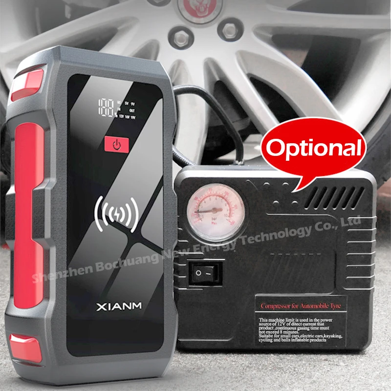 12000mAh Power Bank 1800A 12V Car Battery Jump Starter Portable Charger Car Booster Auto Starting Device Emergency Starter 4