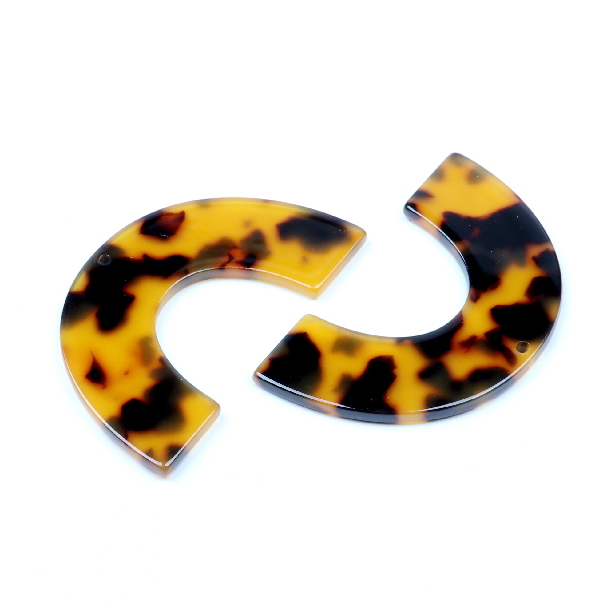 

Женские акриловые подвески в виде черепаховой ракушки, U-образный кулон, богемные леопардовые серьги, ювелирные изделия ручной работы, 50x31 мм