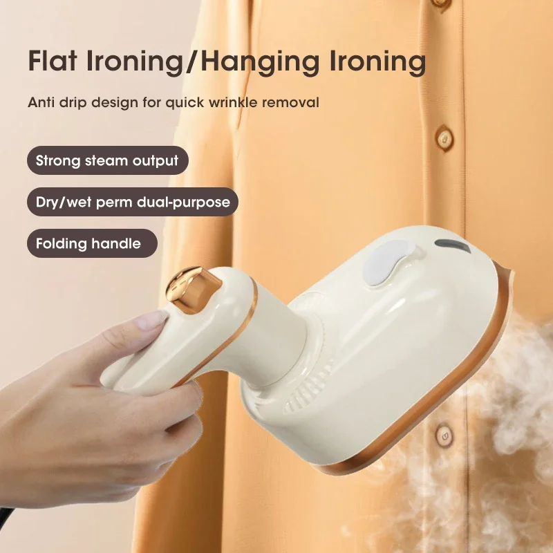 Mini Portable Electric Travel Iron Fast Heating Steam and Dry Dual Use Water Spray Gentle Clothes Garment Care Tool