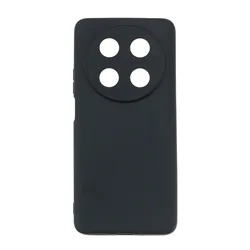 Luxury Matte Silicone Camera Protection Phone Case - Premium Back Cover for Huawei nova 12i (Black)
