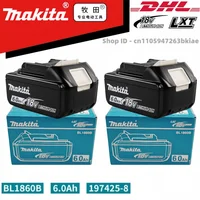 100% original Makita battery, 18V 6.0Ah rechargeable battery, replacing Makita BL1830BL1840BL1850BL1860B, power tool battery