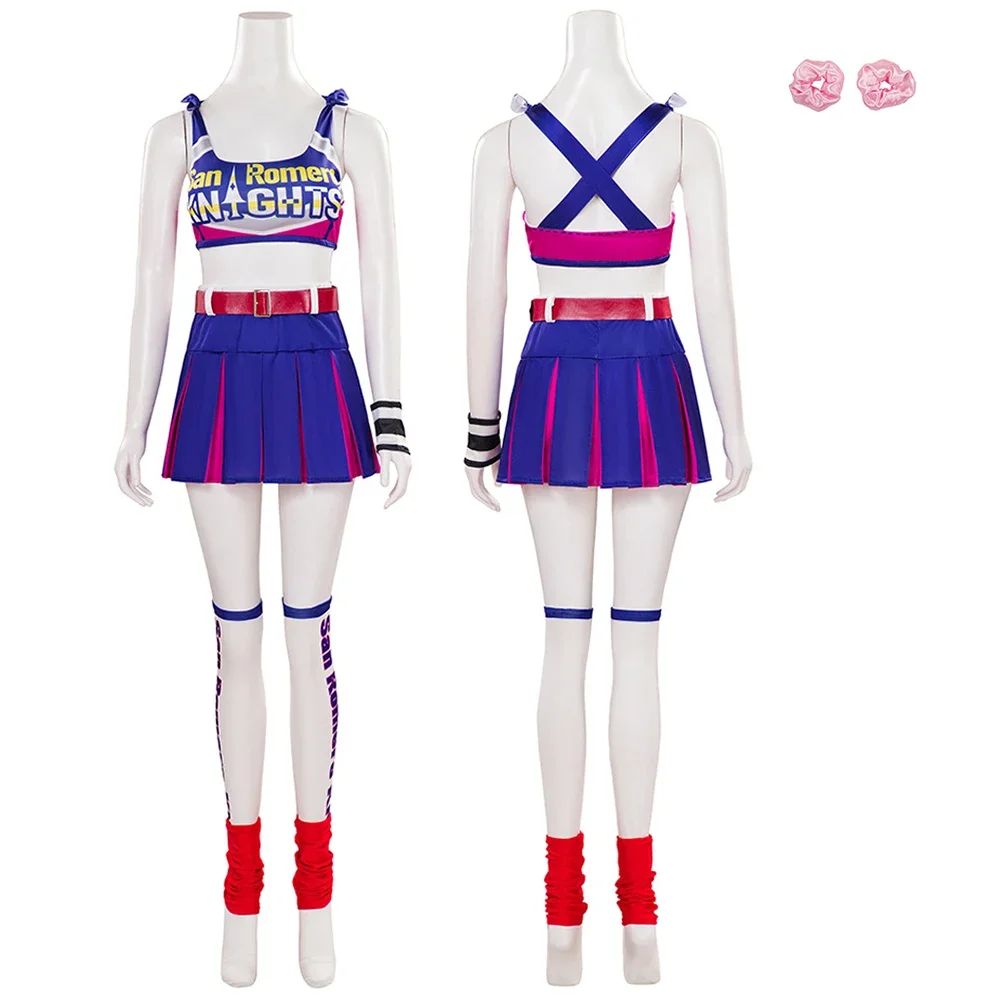 Game Lollipop Chainsaw Juliet Cosplay Costume Adult Women Top Skirt Suit Halloween Outfit Uniform Performance