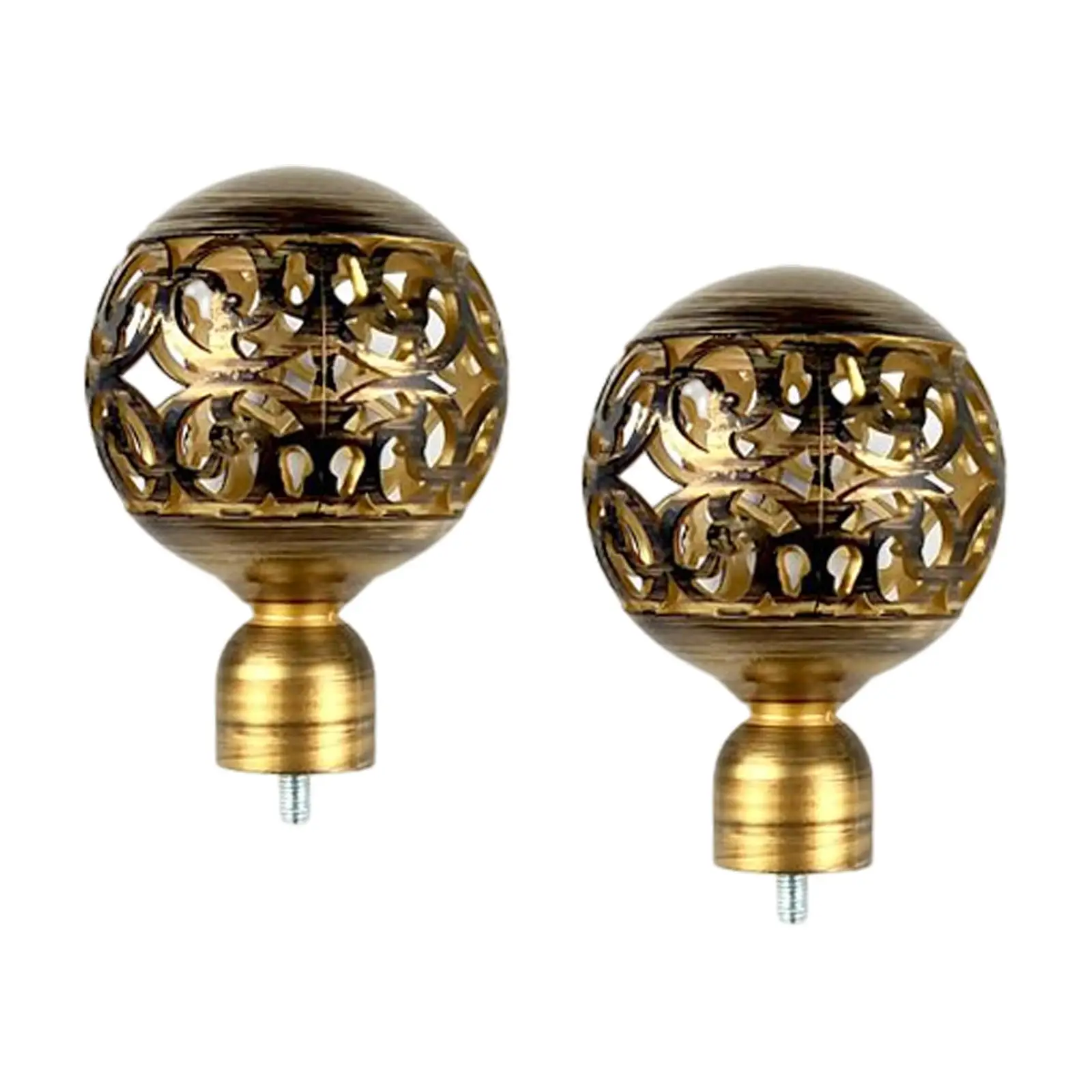 2pcs/Set Curtain Rod Finials 3/4 inch Accessories Decoration for
