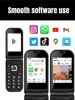 New Model Q3 4G Android 8 MTK 6739 Touch Screen 1450mAh Flip Smart Phone WiFi 2.8 Inch 3GB 32GB Version 4