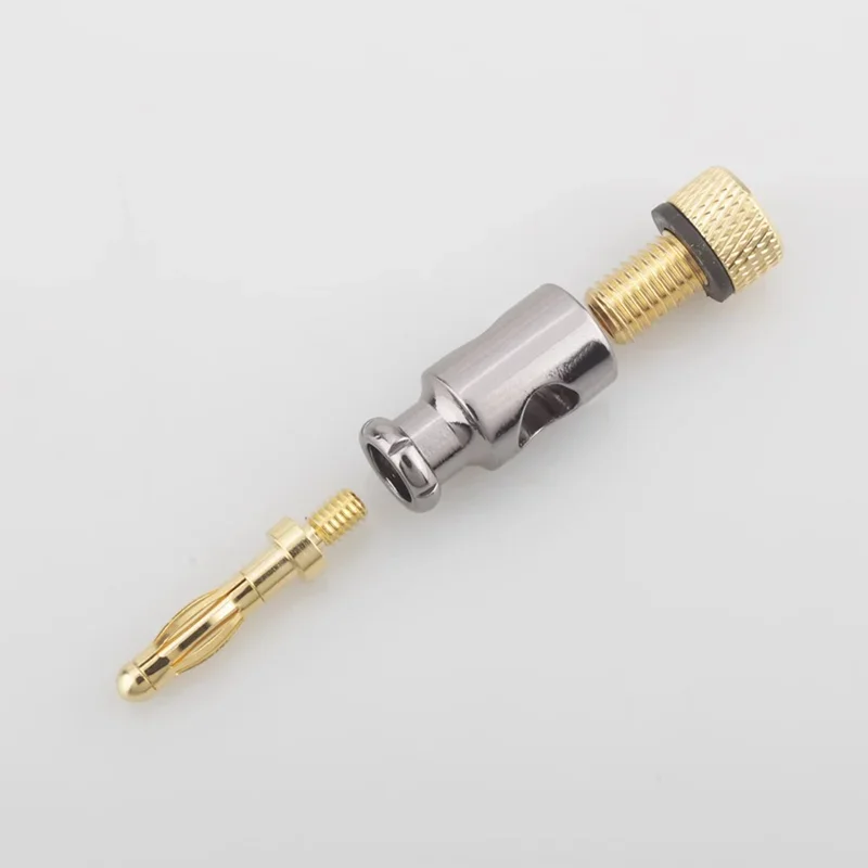 금도금 황동 바나나 플러그 커넥터 스피커 어댑터, 오디오 비디오, 4mm, 8 개, 40 개, 200 개