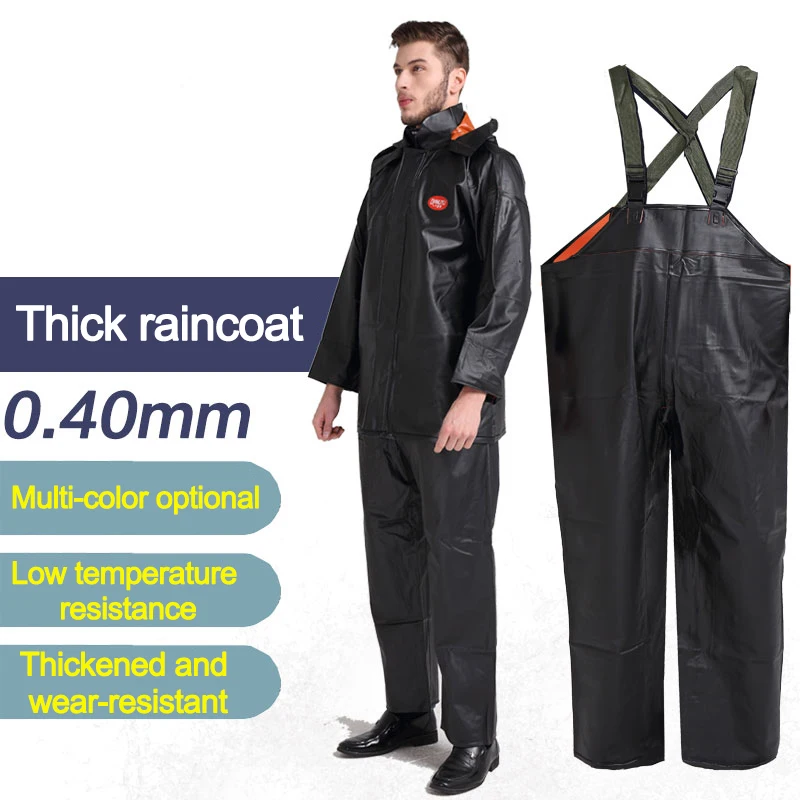 

Car Wash Waterproof Pants Solid Color Thickened Pvc Sling Raincoat Rain Pants Suit Waterproof Breeding Pants Unisex Rain Gear