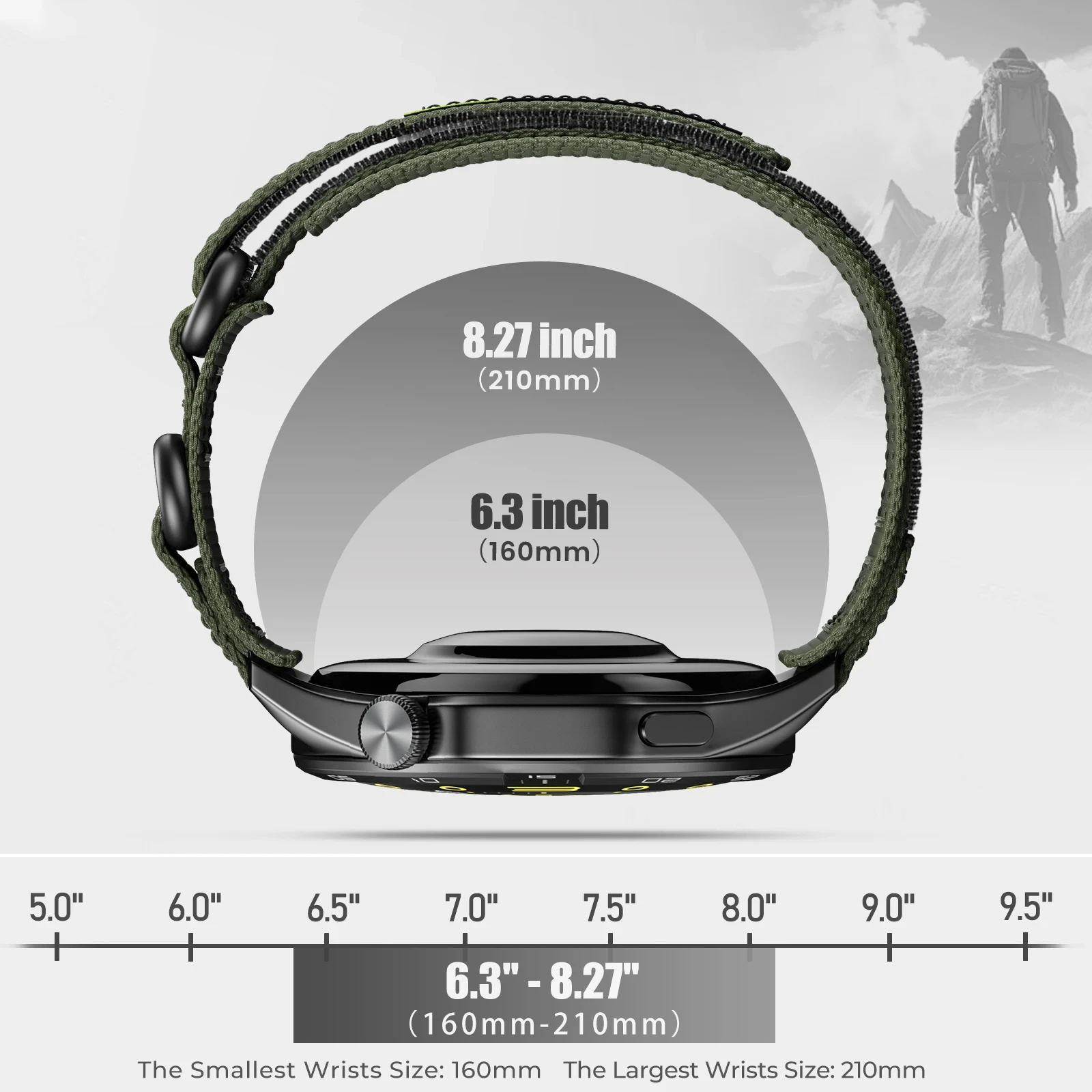Versatile 22mm Nylon Velcro Watch Strap - Enhanced Comfort & Style
