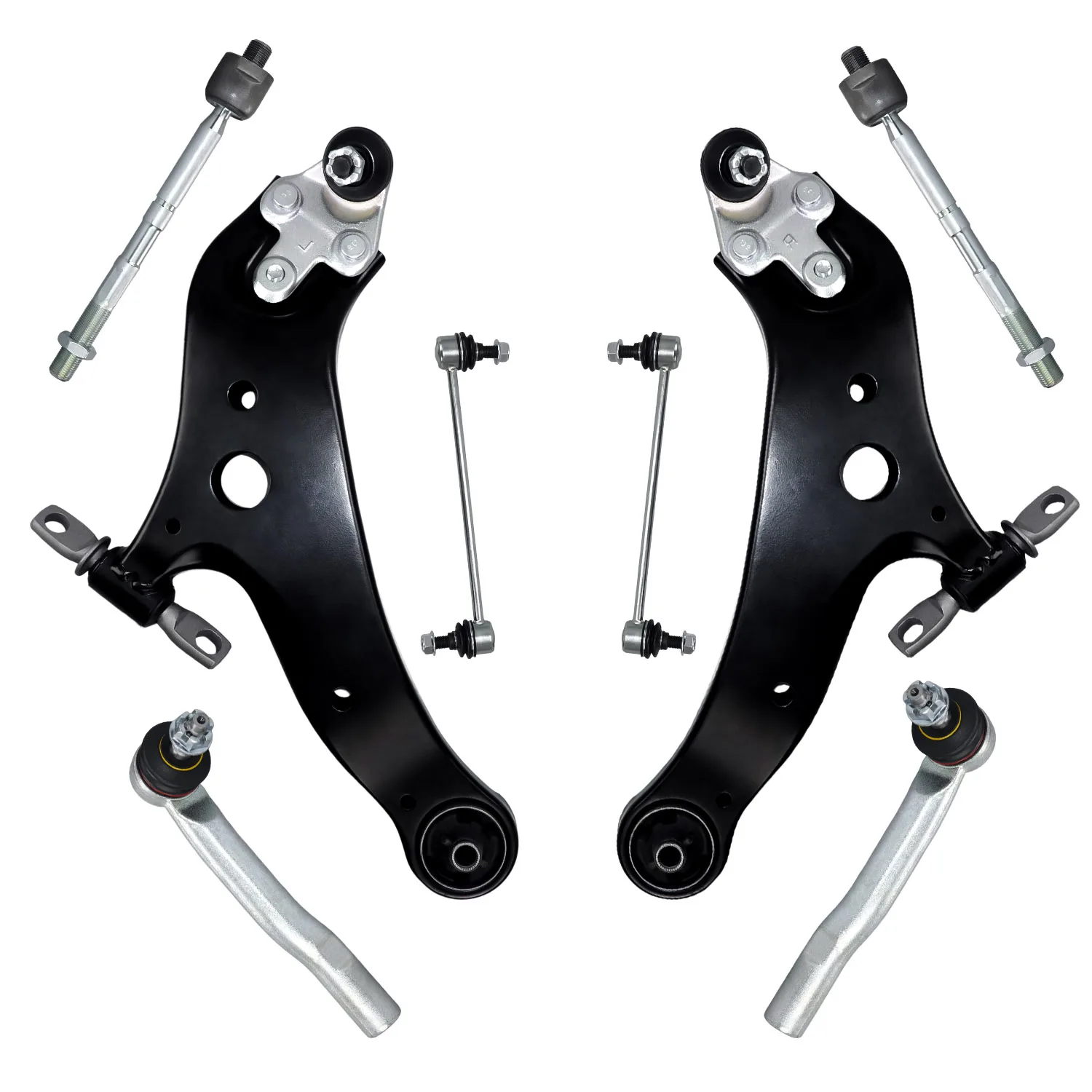 Svenubee8pcsFrontLowerControlArmStabilizerLinkKitforToyota