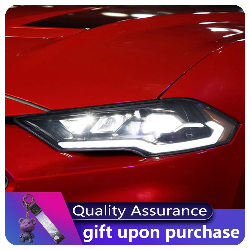 

2 PCS Auto Lights For Ford Mustang 2018-2020 Front Lamp Modified DRL Headlight Dynamic LED Projector Lens Tools Car Accessories