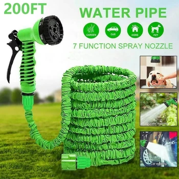 25FT-200FT Expandable Magic Hose Lightweight Design Durable Materials Spray Gun with 7 Spray Functions Multifunctional Home Garden Watering Tool Smart Connection Design 1