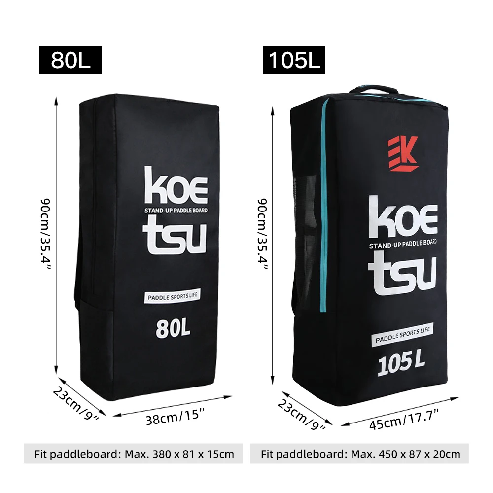Paddle Board Backpack for Inflatable Paddleboard SUP Stand Up Board Carrying Bag 80L/105L paddle board bag storage bag