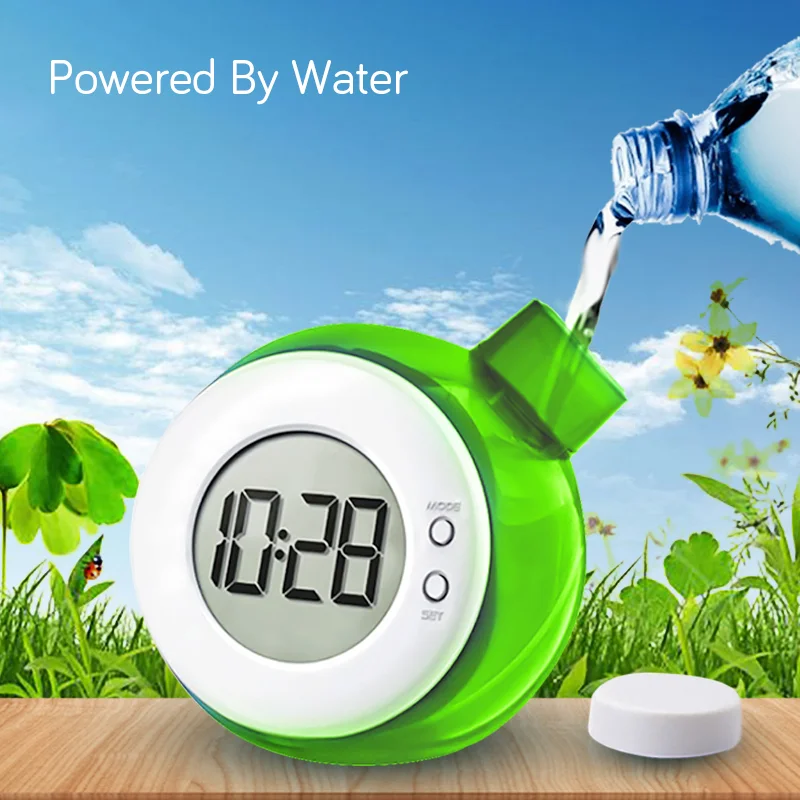 Creative Kids Children Digital Clock Environmental Water Powered Clocks Scientific Puzzle Toy