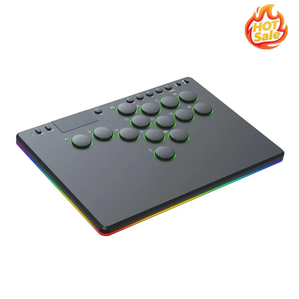 14키 레버리스 컨트롤러 아케이드 스틱(RGB 올버튼 아케이드 컨트롤러 포함)는 스위치/PS 4/PC 게임용 핫스왑을 지원합니다.