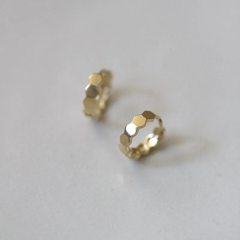 Orecchini Pendenti Ape In Argento 925 Placcato Oro | Cerchio 12,5 Mm Gioiello Donna | Fatto A Mano Ipoallergenico