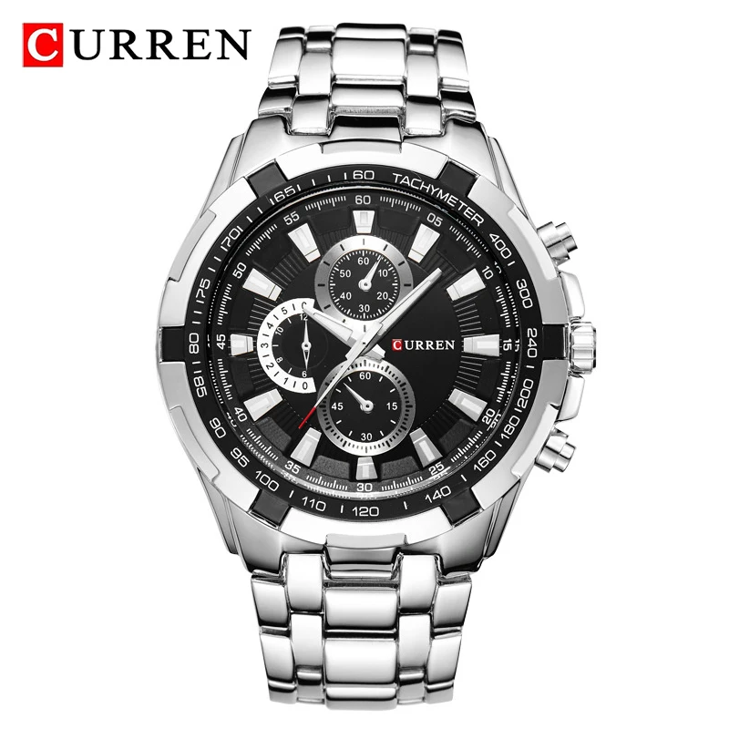 Acheter CURREN 8023 montre à Quartz pour hommes étanche Sport militaire montres homme affaires en acier inoxydable montre-bracelet mâle horloge pas chere