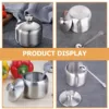 Stainless Steel Seasoning Jar with Spoon Large Capacity Durable Seasoning Pot Kitchen Supplies for Food Storage and Organization 6