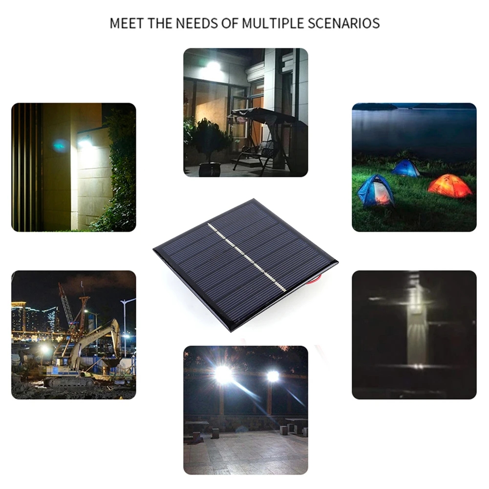 2W 4V Solar Charging Panel Photovoltaic Cells Solar Plate for 1.2V 2xAA Rechargeable Battery Charging for Solar Light