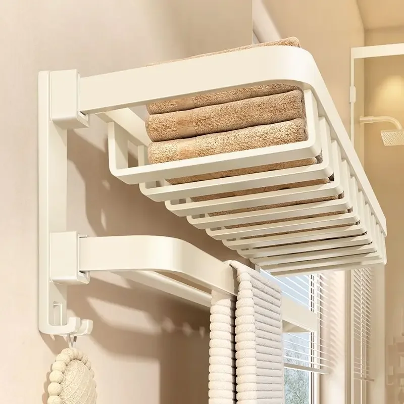 No punching cream wind towel rack toilet rack bathroom toilet wall storage