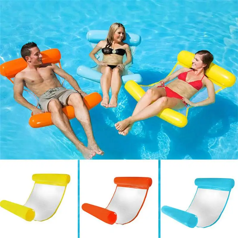 

Water Hammock Recliner Inflatable Floating Swimming Mattress Sea Swimming Ring Pool Party Toy Lounge Bed For Swimming