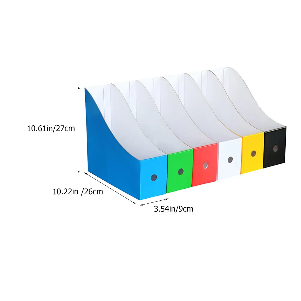 6Pcs 투명 데스크탑 문서 정리함 파일 홀더 홈 오피스 기숙사 도서관 연구실 책 선반 종이 보관함