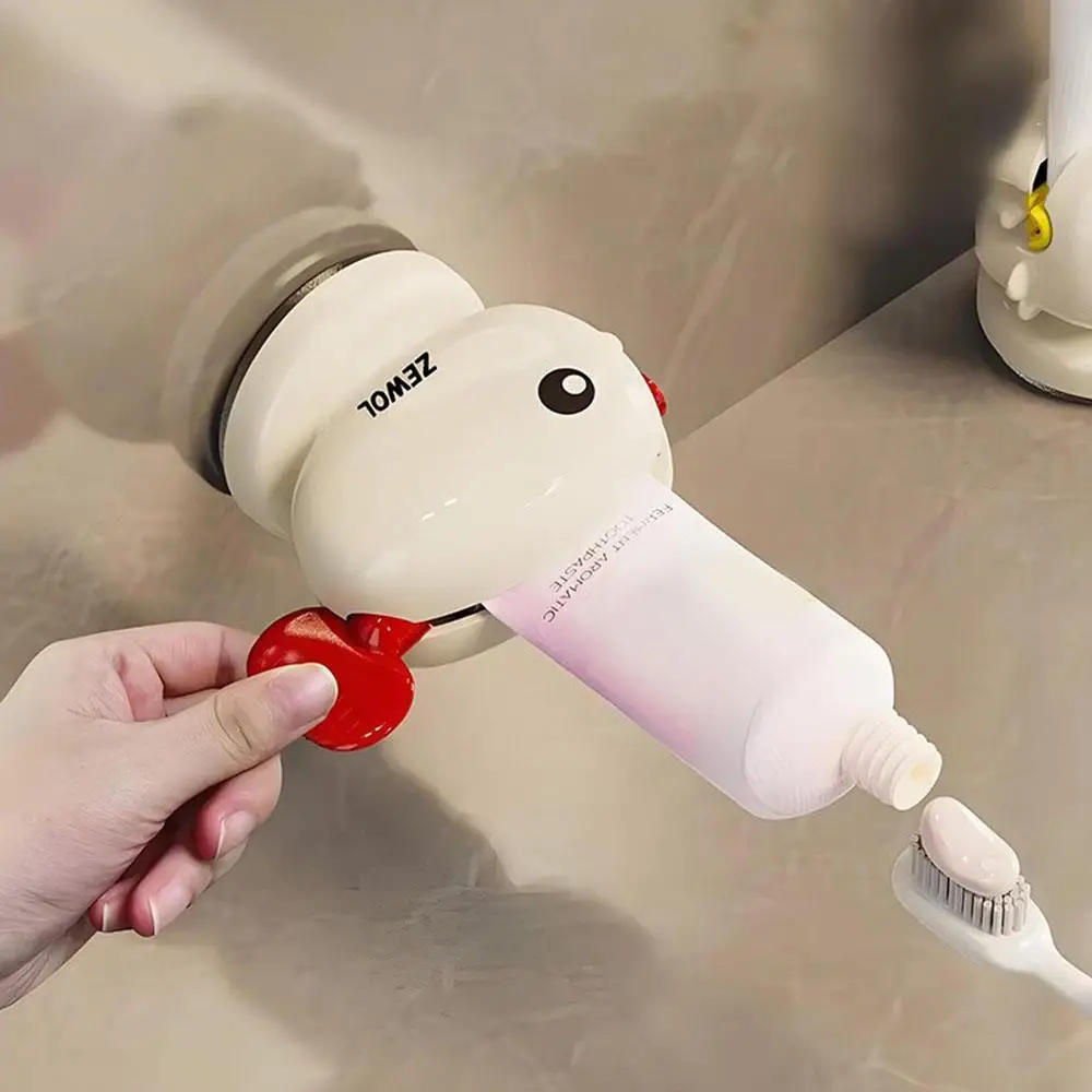 Cute Suction Cup Whale Toothpaste Squeezer Toothpaste Holder Rotary Paste Dispenser Toothpaste Seat Holder Bathroom Accessories