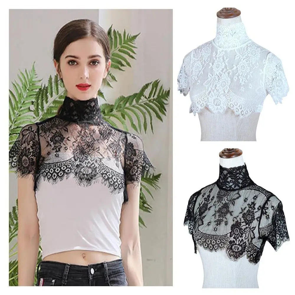 Polyester Yarn Lace Detachable Collar Shawl for Women