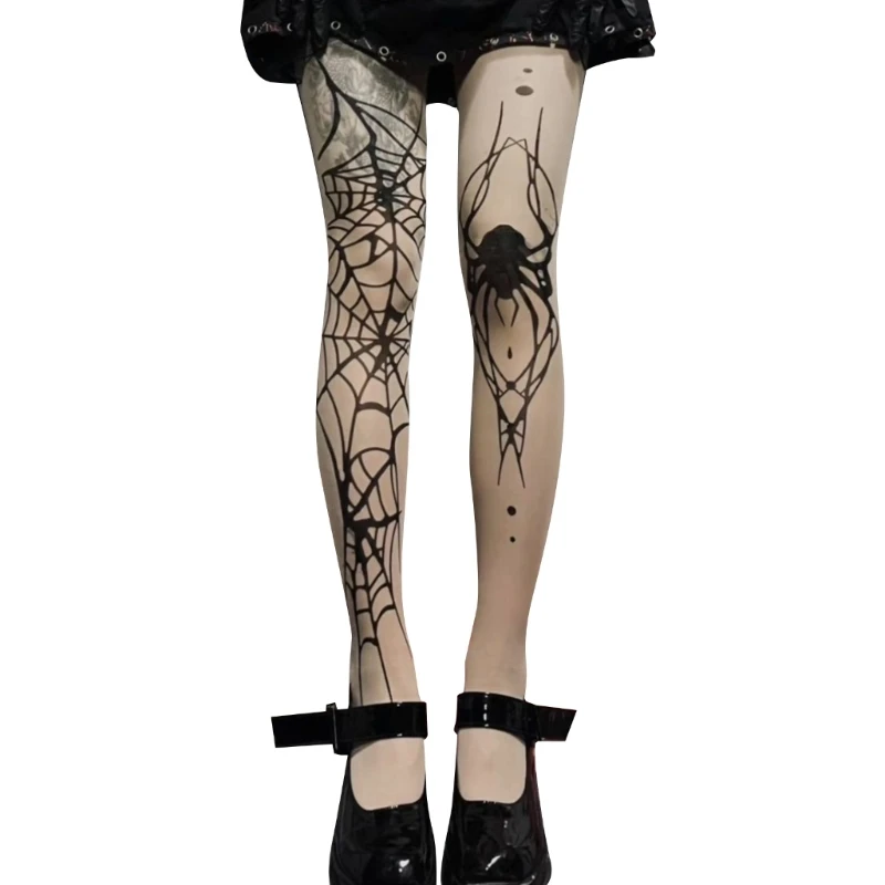 

Панк Колготки Женщины Паутина Колготки Хэллоуин Косплей Бедро Высокие Чулки