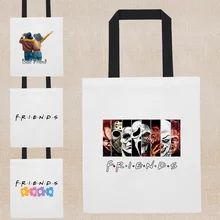 

Kawaii Pattern Print Shopping Bag Harajuku Canvas Tote Bag Women Fashion Handbags Casual Shoulder Bag Foldable Reusable Shopper