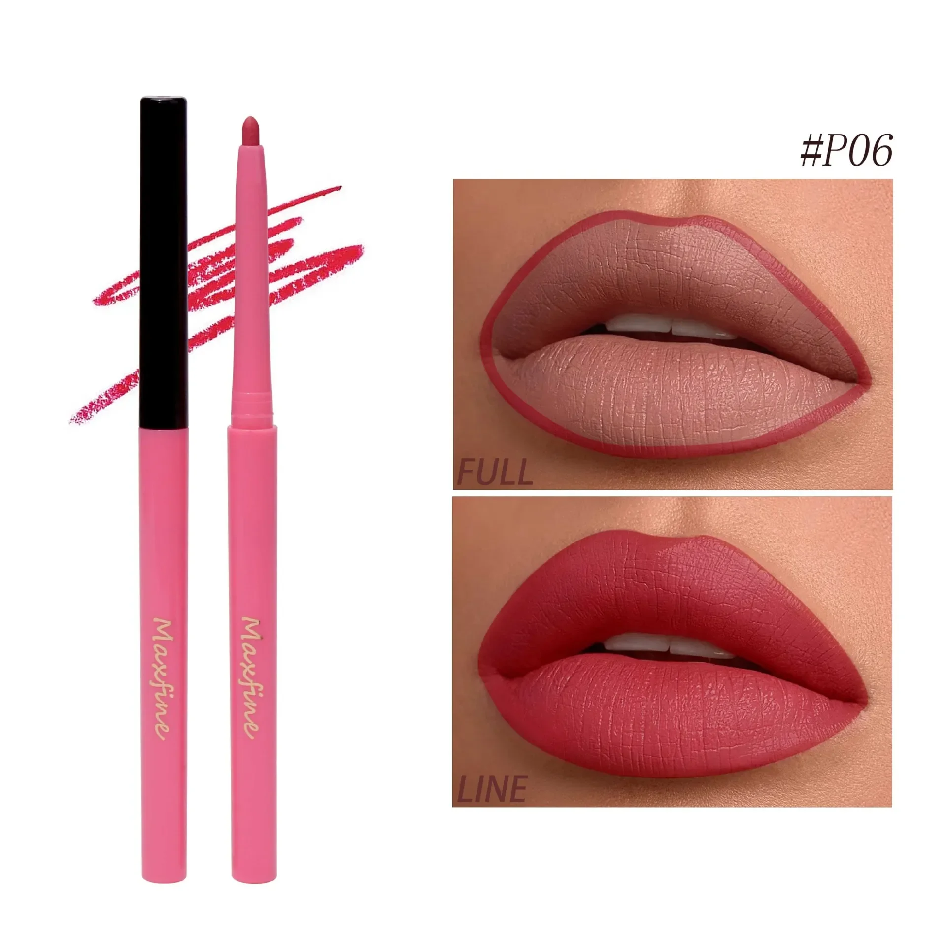 20 Colors Matte Lipstick Pen Nude Pink Matte Solid Lip Gloss Waterproof Long Lasting Lipstick Pencil Lip Liner Pen Lip Makeup 5