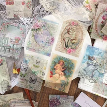 

30Sheets Dream Series Material Paper Secret Garden Pretty Young Lady Collage Junk Journals Scrapbookings Stationery Supply