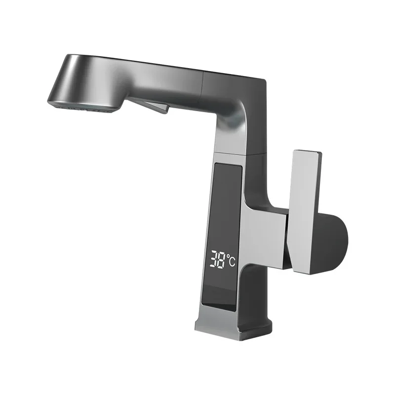 

Bathroom Intelligent Digital Display LCD Basin FaucetSink Faucet Hot&Cold Mixer Sink Tap Bathroom Brass Washbasin Vanity Faucet