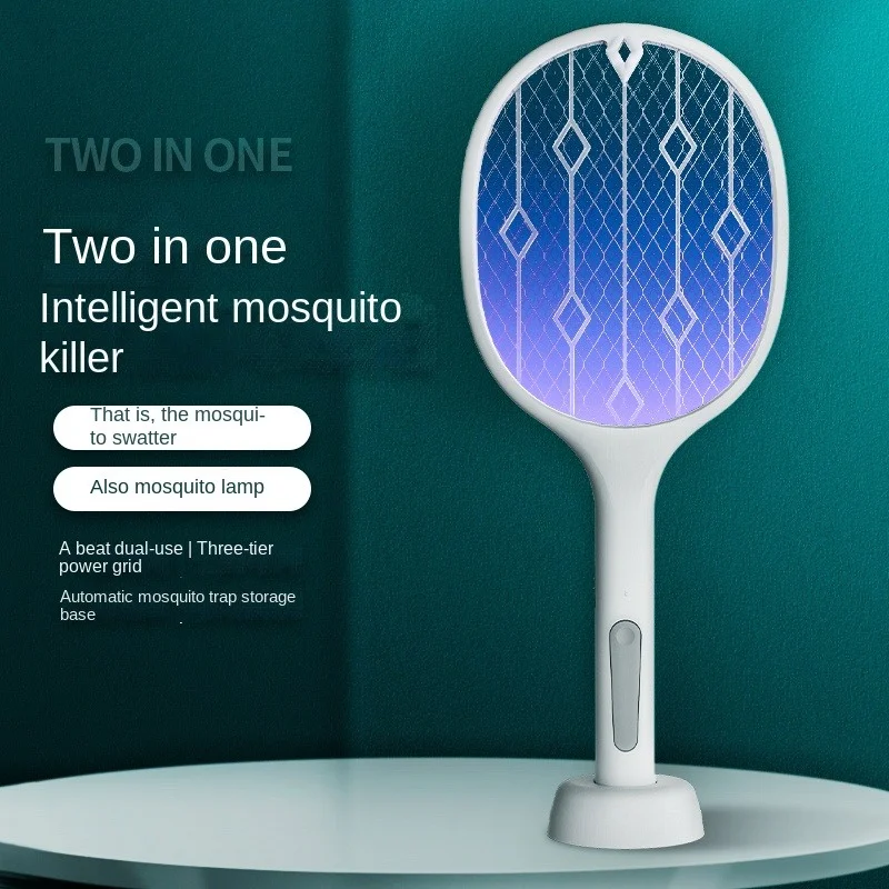 전기 모기 라켓 플라이 스와터 트랩, USB 충전식, 가정용 모기 라켓 플라이 재퍼, 2 인 1  Best5
