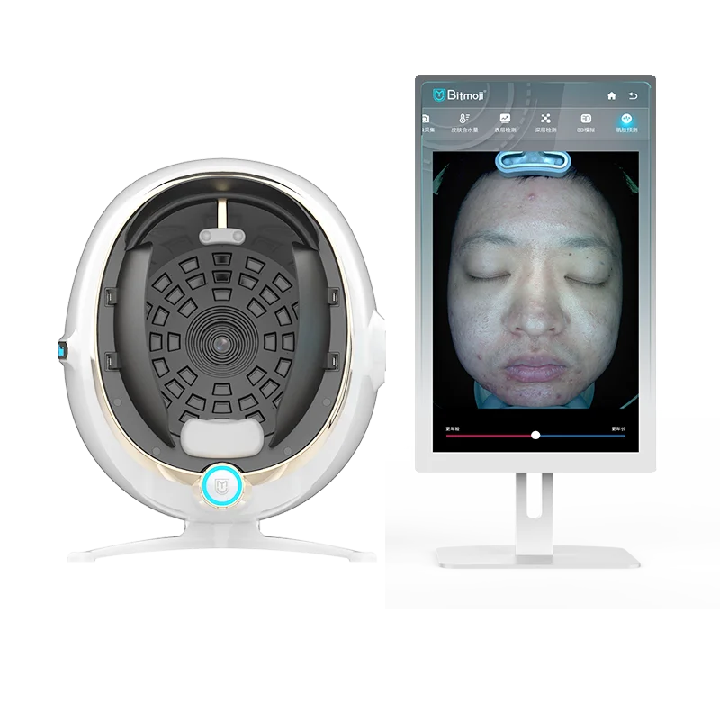 

BitMoji MAX AI Smart 3D Skin Detector 8 Spectrum Digital Analyzer Face Analysis Machine Facial Scanner Analyzer 3D Visia Moji
