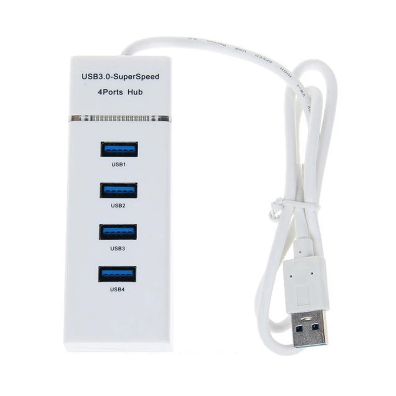 

USB 3.0 HUB High Speed LED 4 Port Cable Splitter 5Gbps USB Data Transmission Extender Phone Charging Dock Multiple Adapter