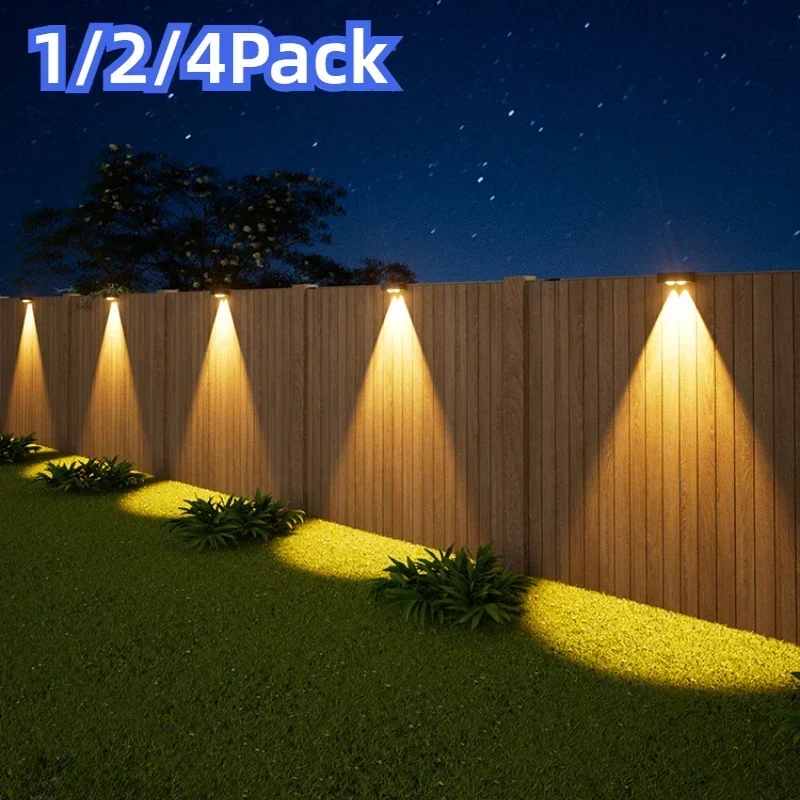 Outdoor Solar Fence Lights LED Solar Step Lights Waterproof for Gardens Paths Villas Walls Railings Lighting Decoration led wall lamp solar light solar led light
