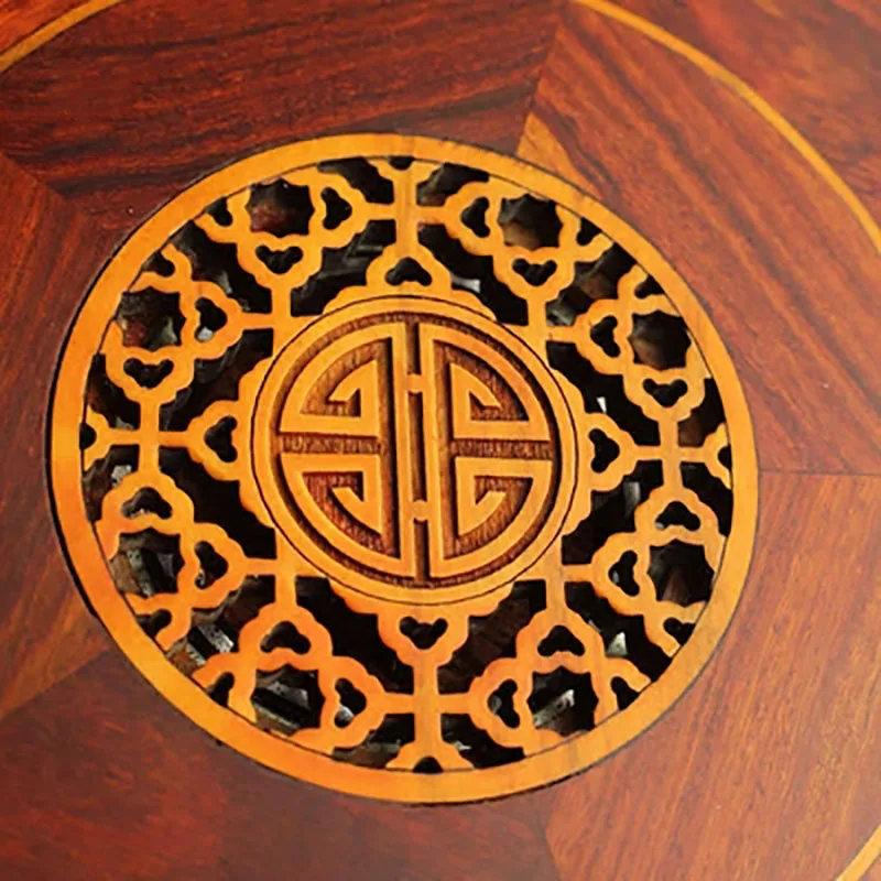 Red Sandalwood Rotatable Disc, Circular Base, Jade Vase, Bonsai Buddha Statue, Guanyin Ornament, Lotus Wood Holder, Handicraft