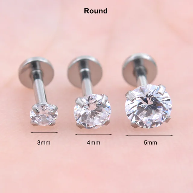 6 Piercings De Lèvre Noël – Motifs Père Noël, Sapin, Flocon – Acier Inoxydable 16G