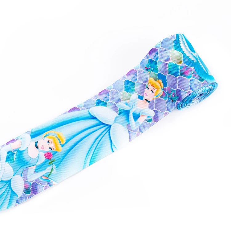 

10yards -different sizes -Disney Fabric Princess Collection style princess ribbon printed Grosgrain cute cartoon ribbon