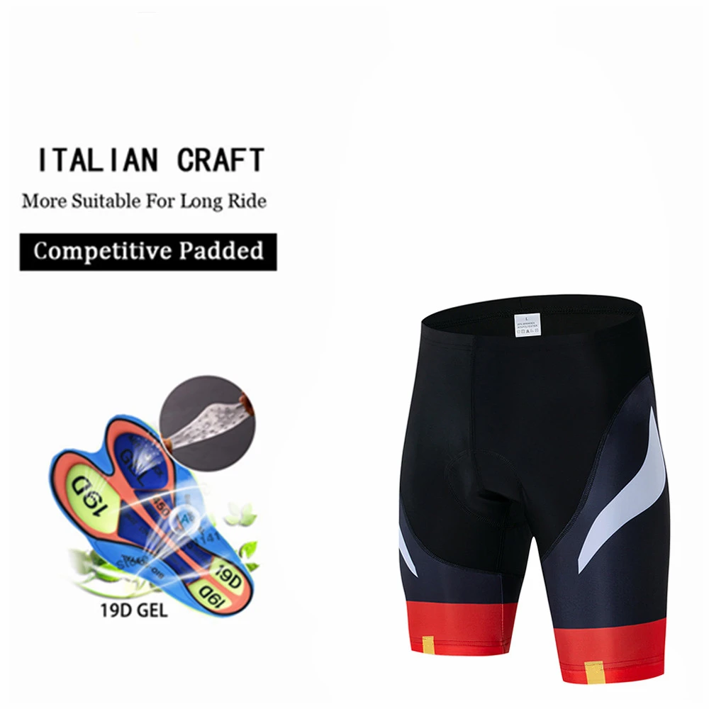 Team Cycling Shorts Men Bike Shorts Tights MTB Pro Bicycle Wear Summer Breathable Quick-dry 19D GEL Padded
