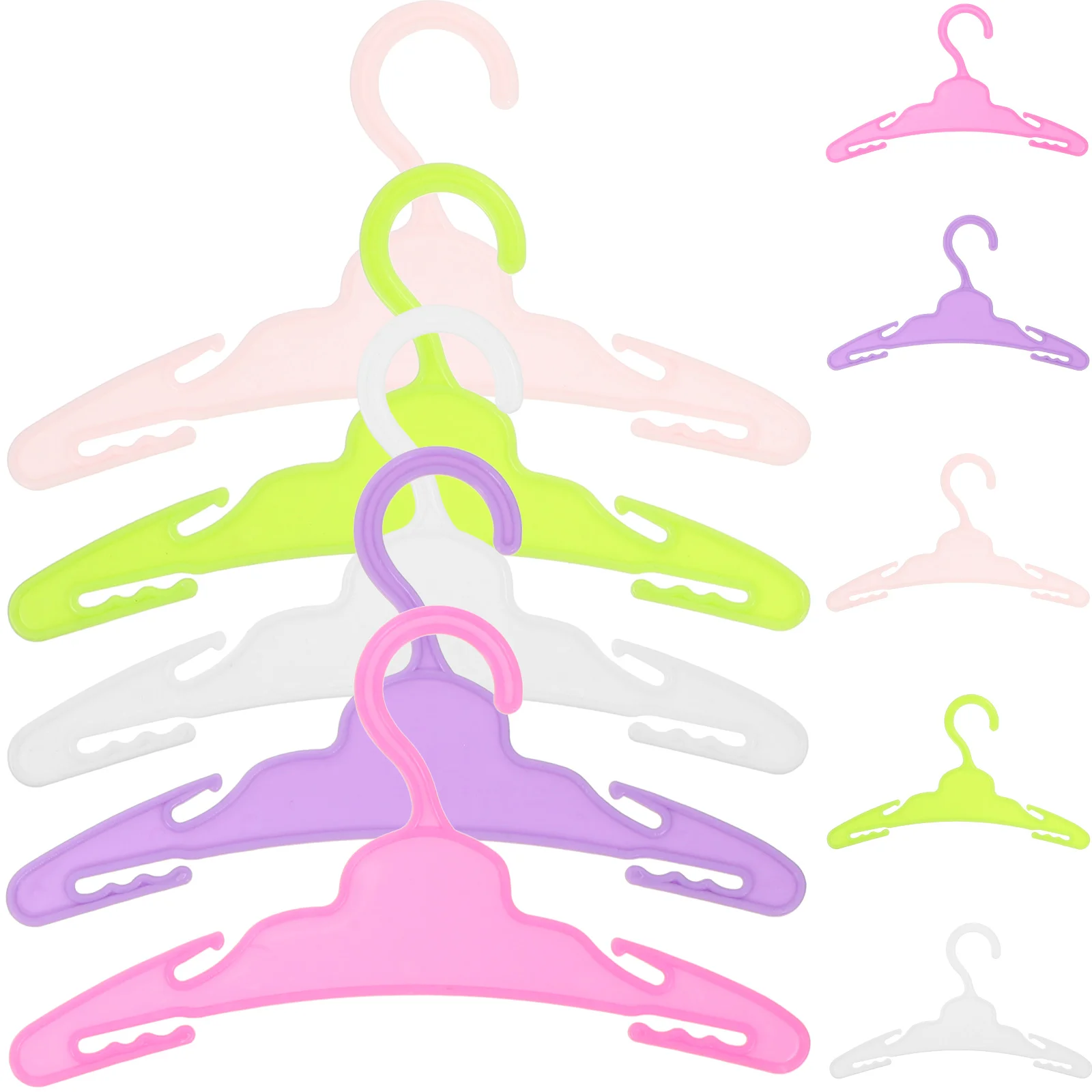 

10Pcs Small Hangers Clothes Hanger Mini House Ornament Garment Hangers for Photo